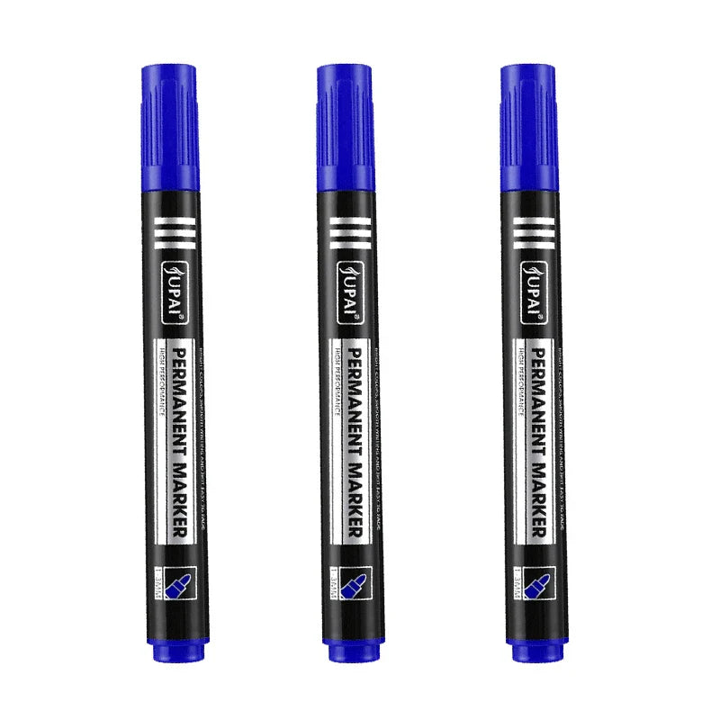 Permanent Fine Tip Marker Pens 1.5mm Waterproof Ink - 3/6 Pack Black Blue Red
