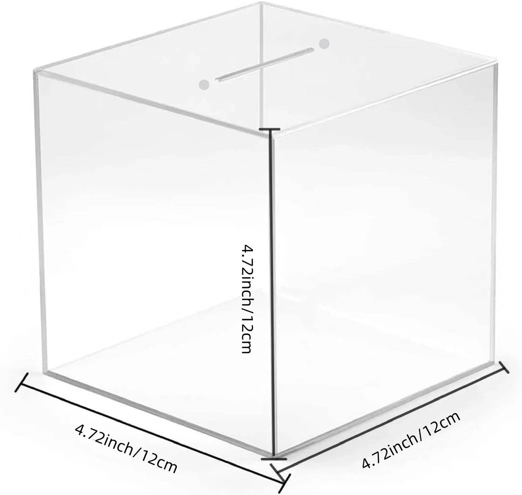 Clear Acrylic Piggy Bank for Adults - Break-to-Open One-Way Money Saving Bank
