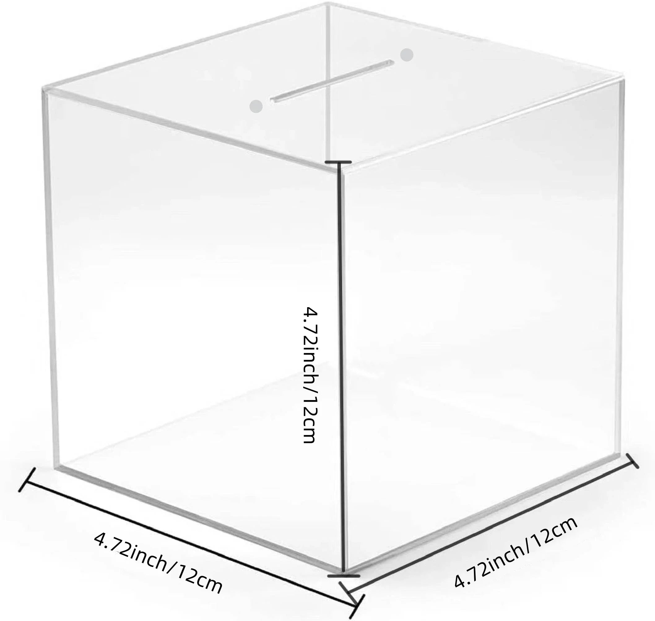Clear Acrylic Piggy Bank for Adults - Break-to-Open One-Way Money Saving Bank