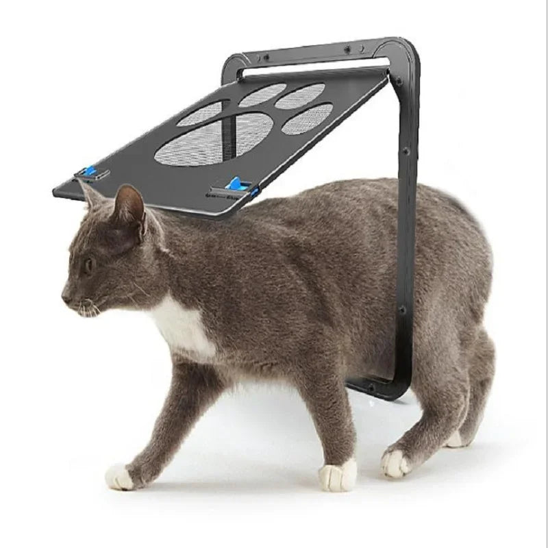 Lockable Pet Door for Dogs & Cats — Window or Gate Mount, Easy Install — Sizes L (24cm/9.4in x 29cm/11.4in) & XL (37cm/14.6in x 41cm/16.1in)