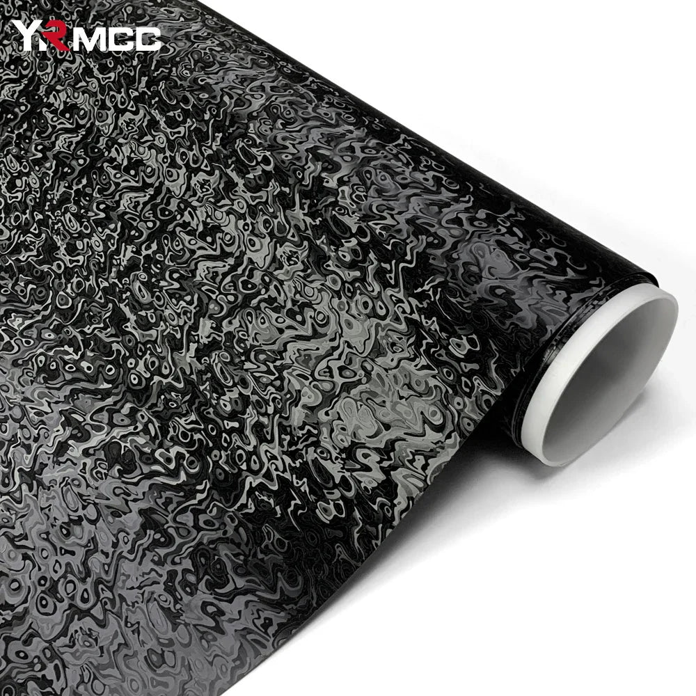 Black Carbon Fiber Vinyl Film Wrap 10/20/30/40/50cm x 150cm PVC Self-Adhesive Waterproof Car & Motorcycle Sticker