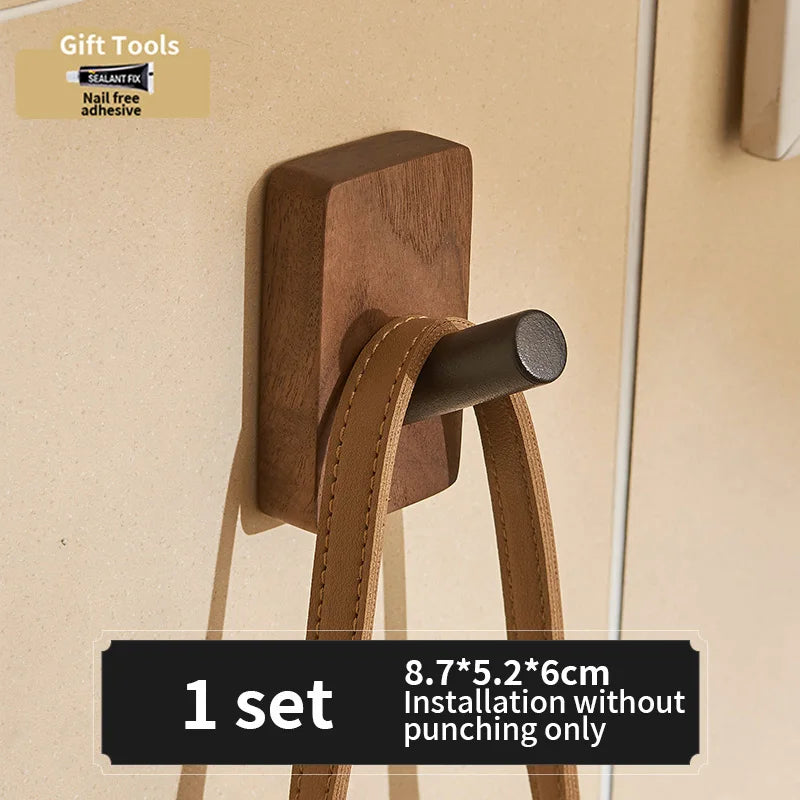 Aluminum Adhesive Robe Hook - Wall-Mounted Viscose Hook for Towels, Coats and Bags (1-3 Hooks)