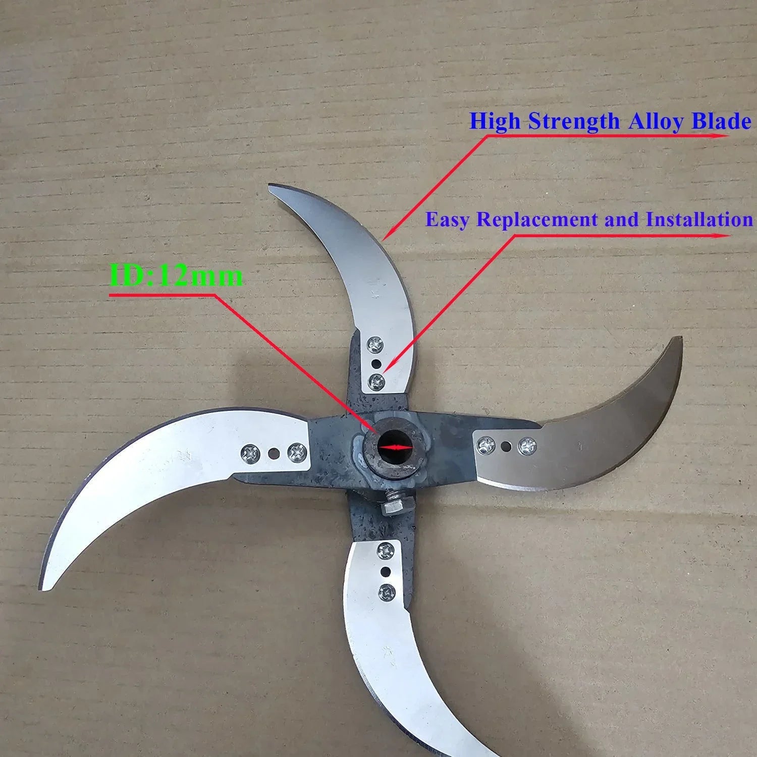Replacement Farming Chopper Blade 8.5 cm (3.35 in) Stainless Steel Alloy — 8mm/12mm Fit for Vegetable & Fruit Cutters