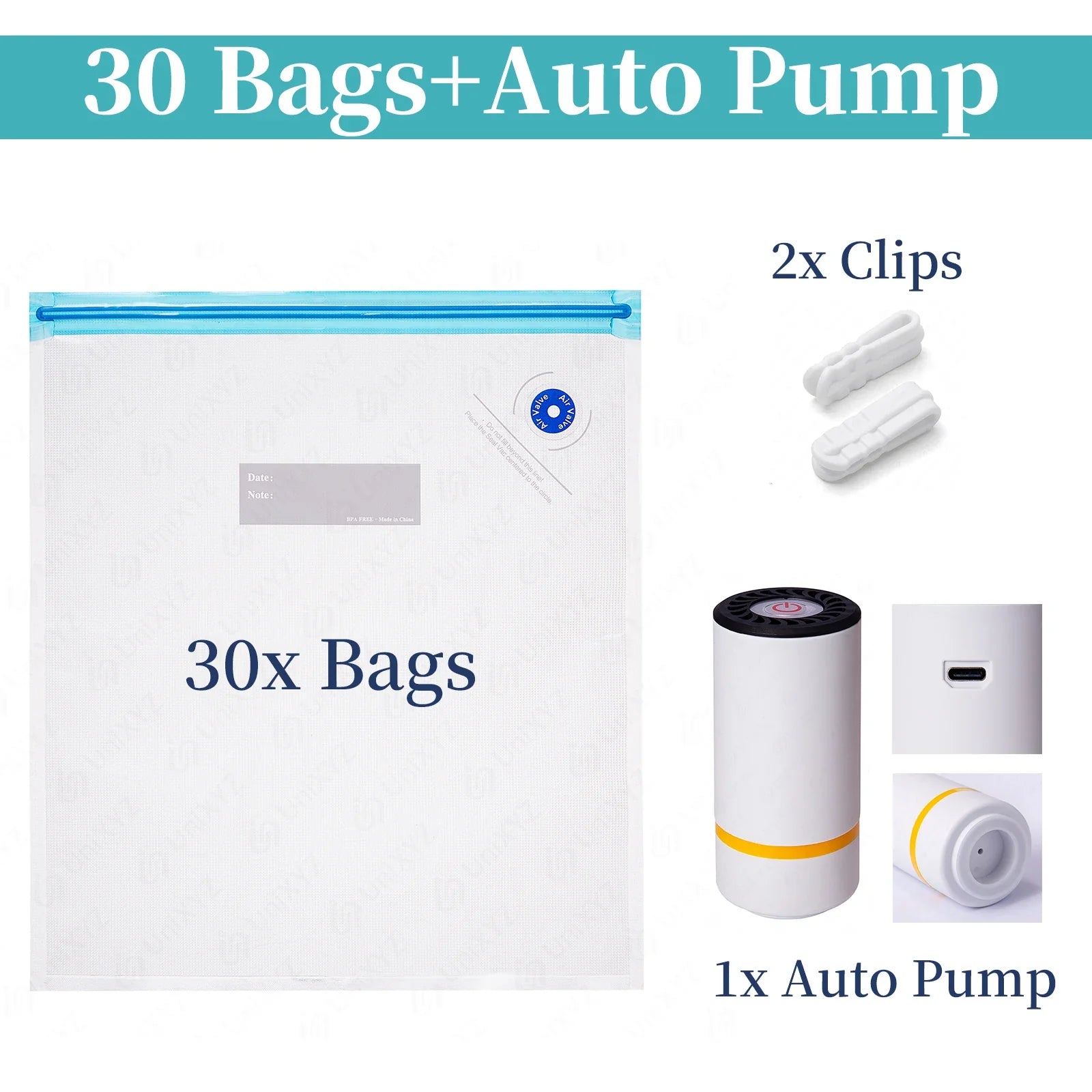 3D Printer Filament Vacuum Storage Bags for 0.5–1kg PLA ABS TPU PETG, 30 x 34 cm (11.8 x 13.4 in) Moisture-Proof