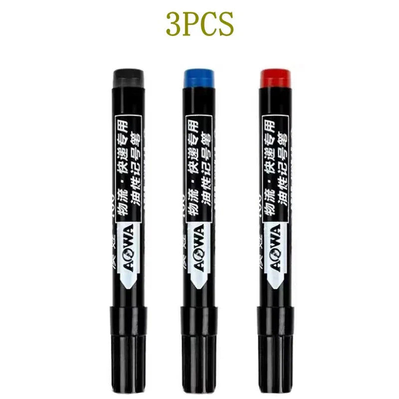 Permanent Paint Marker Pens – Waterproof Black Oil-Based Quick-Dry Markers for Tires & Oily Surfaces (3/9 Pack)