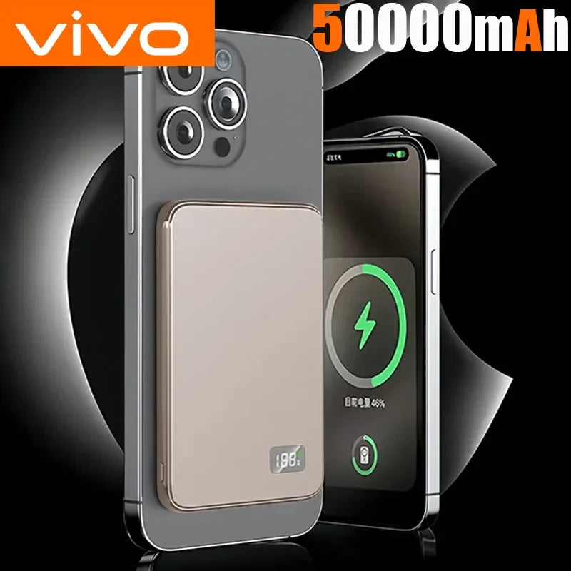 3-in-1 50000mAh Magnetic Wireless Power Bank 22.5W USB-C Portable External Battery Ultra-Slim 9.8mm (0.39 in)