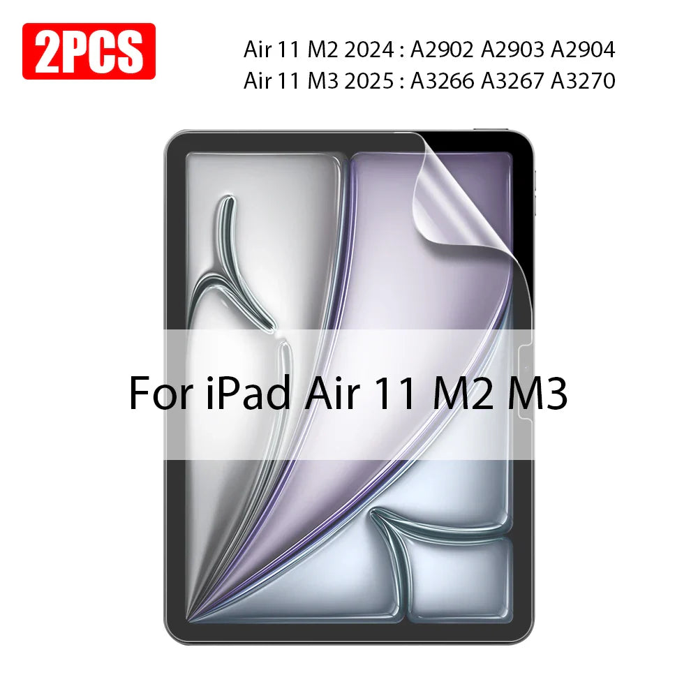 Matte Paper-Like Screen Protector for iPad — 2-Pack Anti-Glare, Scratch-Resistant Film, Pen Writing Feel (13"/33.0 cm, 12.9"/32.8 cm, 11"/28.0 cm, 10.9"/27.7 cm, 10.2"/25.9 cm, 8.3"/21.1 cm)