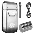 Men's Rechargeable Electric Shaver & Hair Clipper – Metal Housing, USB Fast Charge, Hypoallergenic Foil