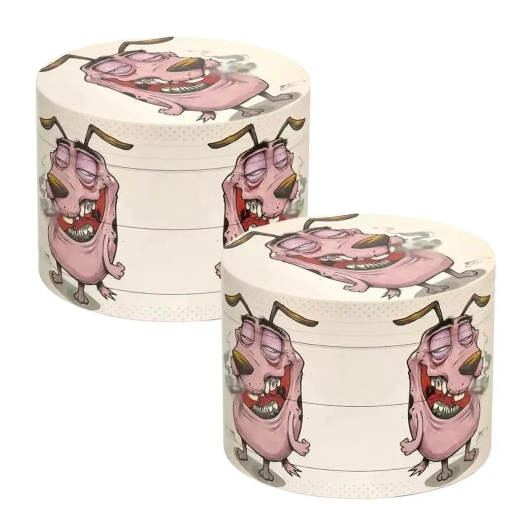 2-Inch (50mm) Zinc Alloy Dog Pattern 4-in-1 Herb Grinder – Tobacco & Spice Crusher
