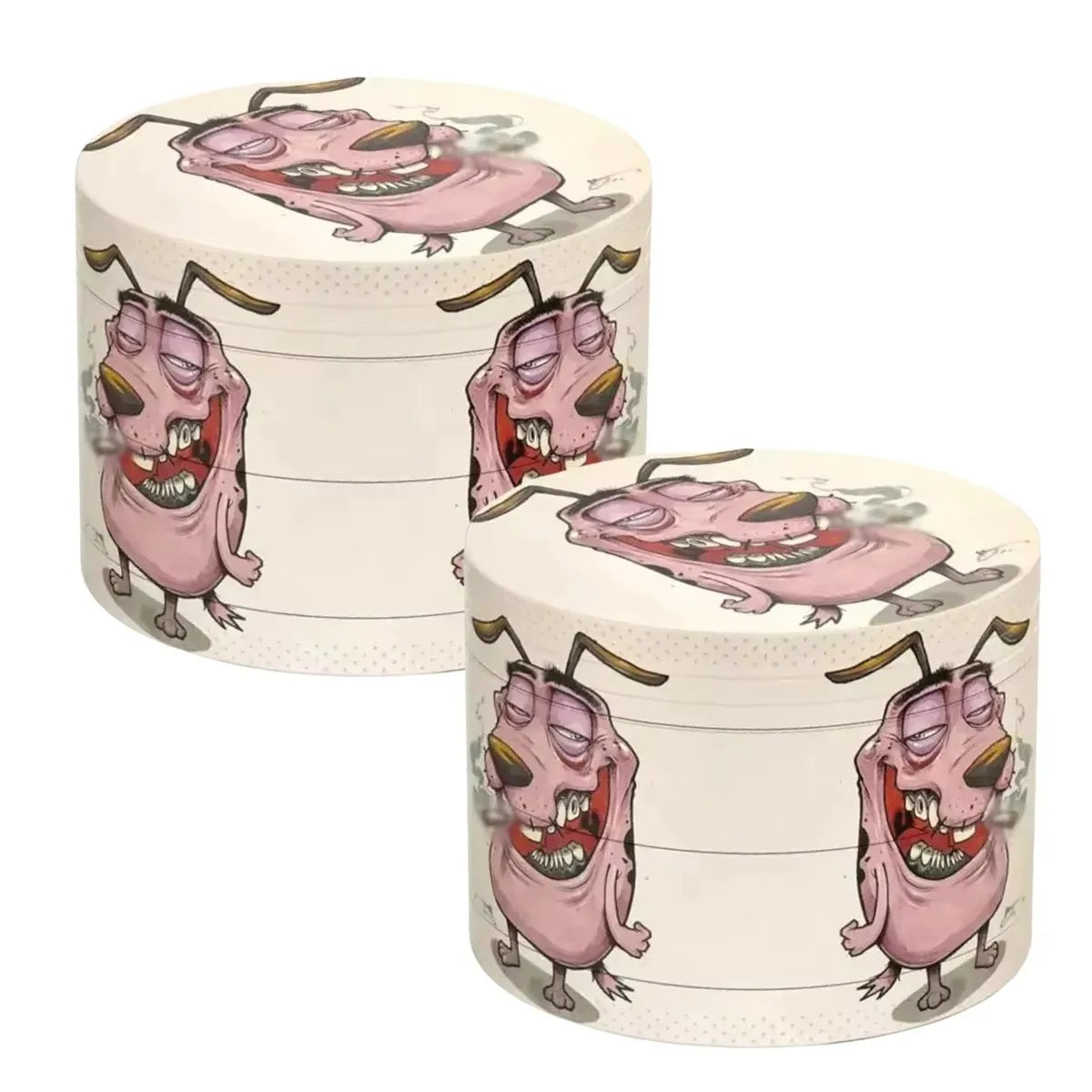 2-Inch (50mm) Zinc Alloy Dog Pattern 4-in-1 Herb Grinder – Tobacco & Spice Crusher