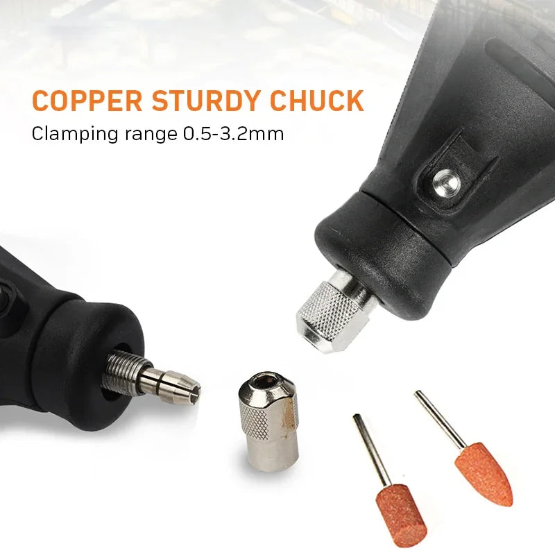 130W Electric Rotary Tool Kit - Mini Drill Engraver Polisher with Variable Speed & Flexible Shaft