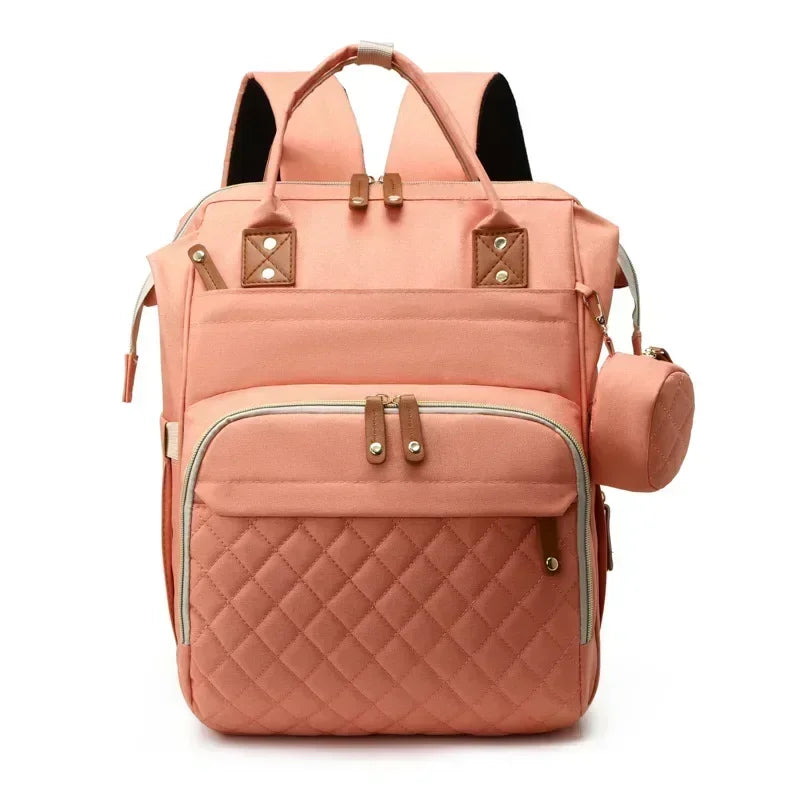 Large Waterproof Diaper Bag Backpack with USB Charging Port – 20–35L Maternity Nappy Bag with Insulated Bottle Pockets & Wet/Dry Separation