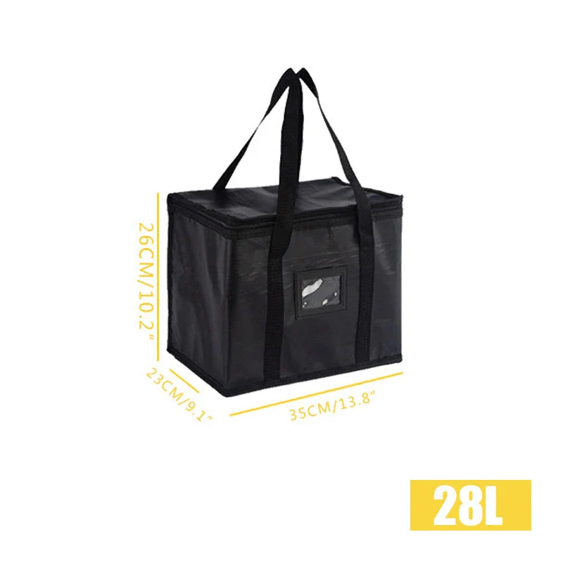 Insulated Food Delivery Cooler Bag - Thermal Pizza & Picnic Carrier for Takeaway and Camping (16L / 28L / 50L / Large)