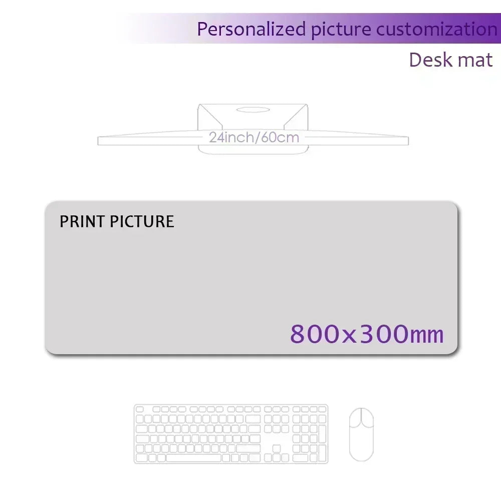 Custom Gaming Desk Mat – Personalized HD Mouse Pad Playmat, Multiple Sizes up to 1000x500mm (39.4x19.7 in) Non-Slip Rubber