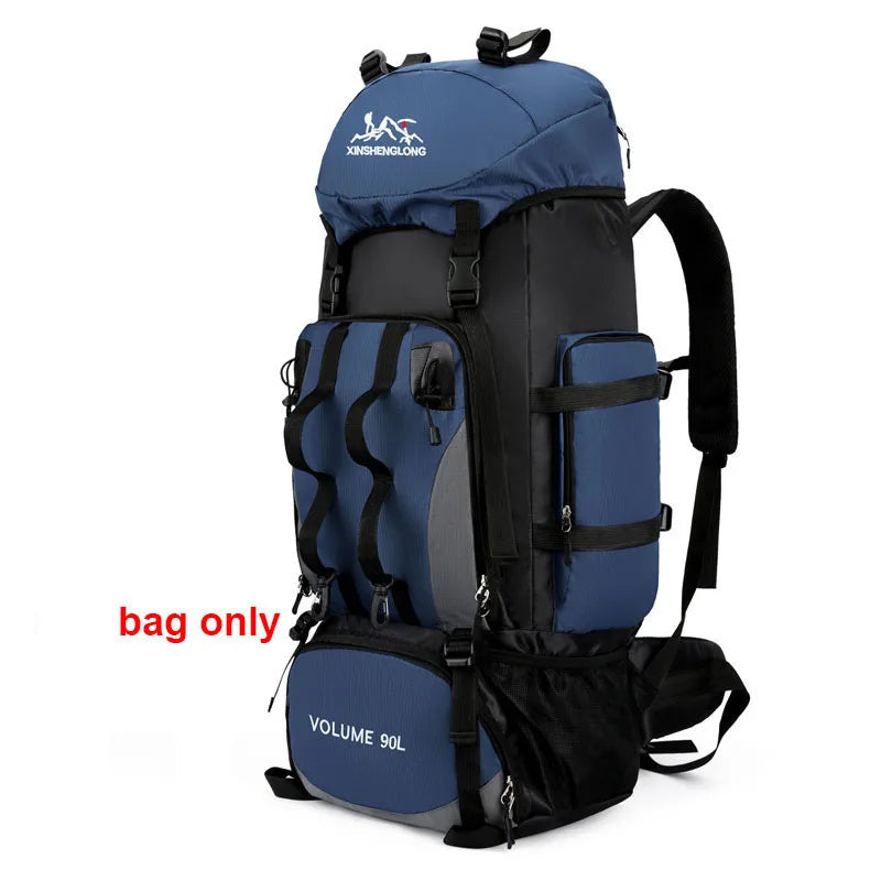 90L Waterproof Hiking Backpack - Large Capacity Trekking Rucksack for Camping & Travel (Unisex)