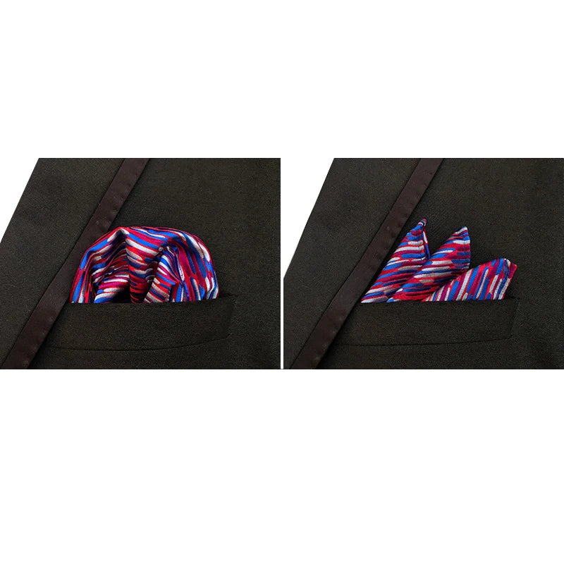 41 Colors 25 x 25 cm (9.8 x 9.8 in) Men's Pocket Square Handkerchief - Paisley, Dot & Stripe Wedding Hanky