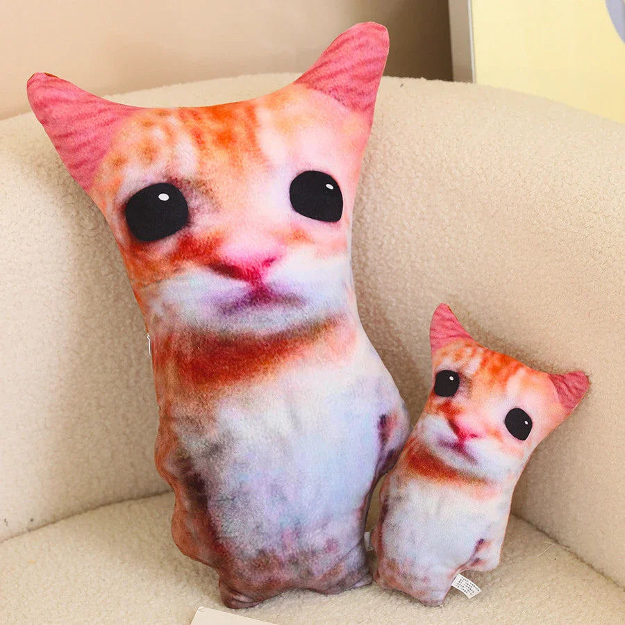 El Gato Wowwow Cat Plush Toy - Cute Simulation Stuffed Animal Collectible for Kids Birthday Gift (20cm/7.9in, 40cm/15.7in)