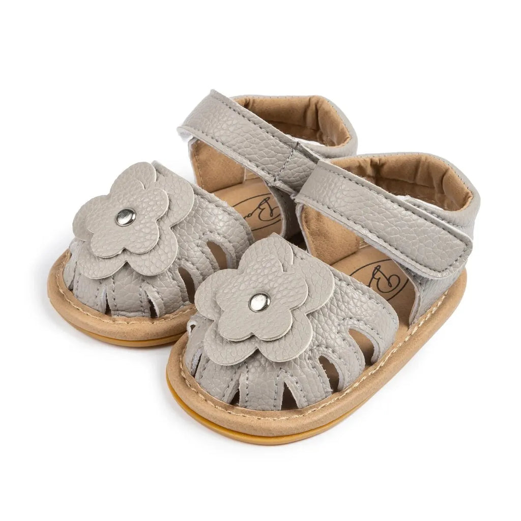 Infant Baby Girls Flower Non-Slip Soft Sole Sandals — Princess Dress Flats for Newborn
