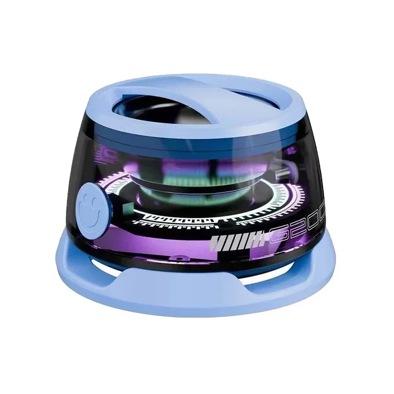 Mini Magnetic Bluetooth Speaker with RGB Light & Phone Stand — Portable Stereo Speaker (IPX5 Water-Resistant)