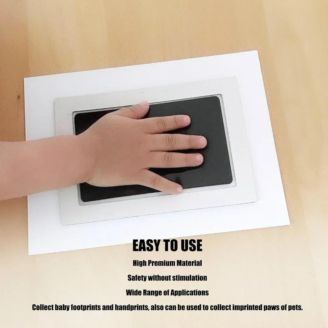 Inkless Baby Handprint and Footprint Keepsake Kit 1 Clean-Touch Ink Pad 2 Imprint Cards for Newborns and Pets
