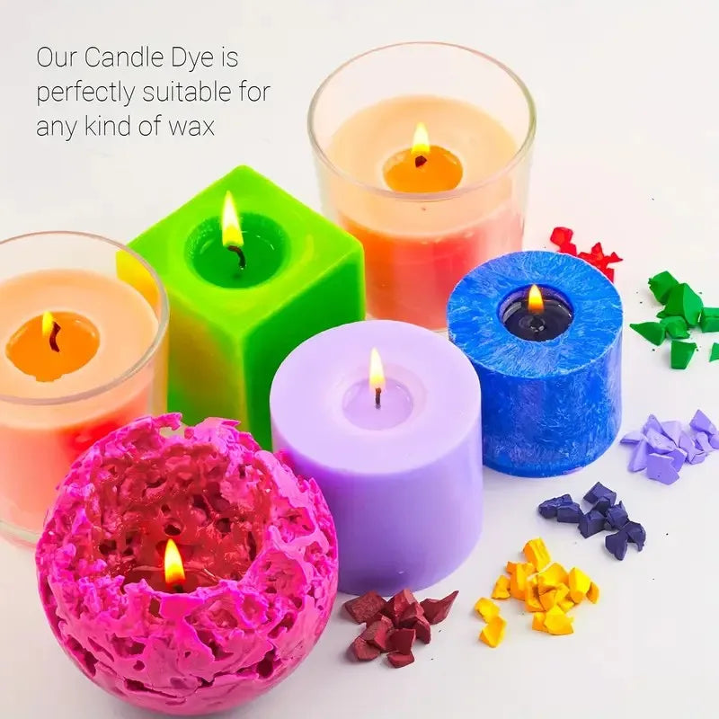 16-Color Candle Dye Kit - 16 x 0.18 oz (5 g) Colorant Packs for DIY Candle Making, Craft Supplies & Holiday Gifts