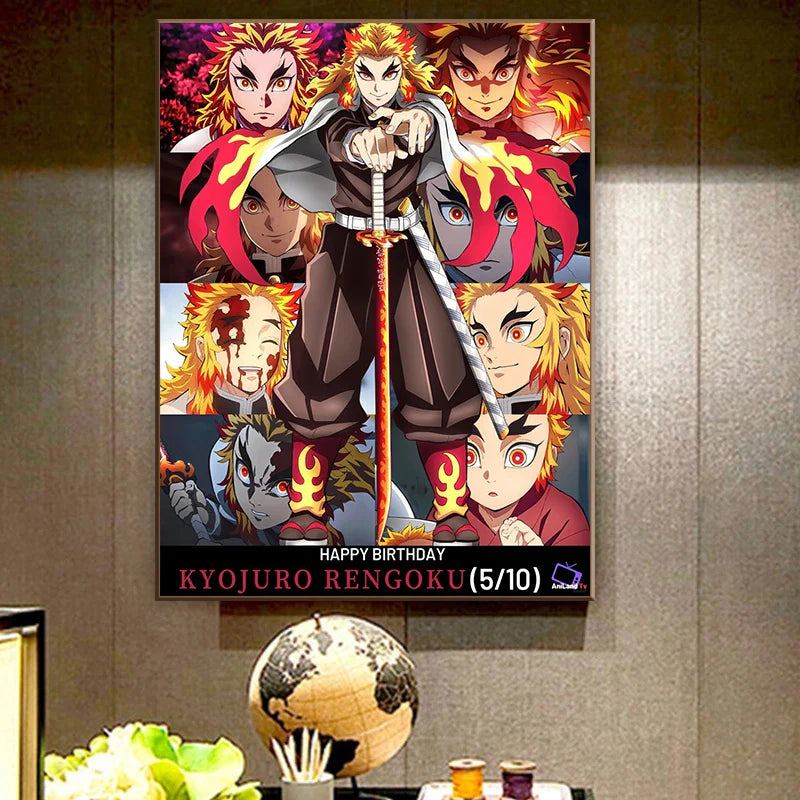 Demon Slayer 5D Diamond Painting Kamado-Nezuko Diamond Embroidery Full Diamond Mosaic DIY Rengoku Kyoujurou Decorative Painting