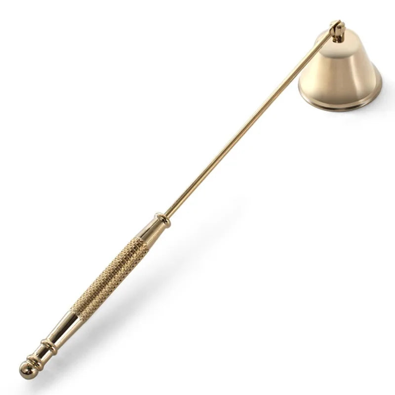 Elegant Metal Candle Snuffer - Long Handle Candle Extinguisher & Wick Snuffer for Home Decor Gift