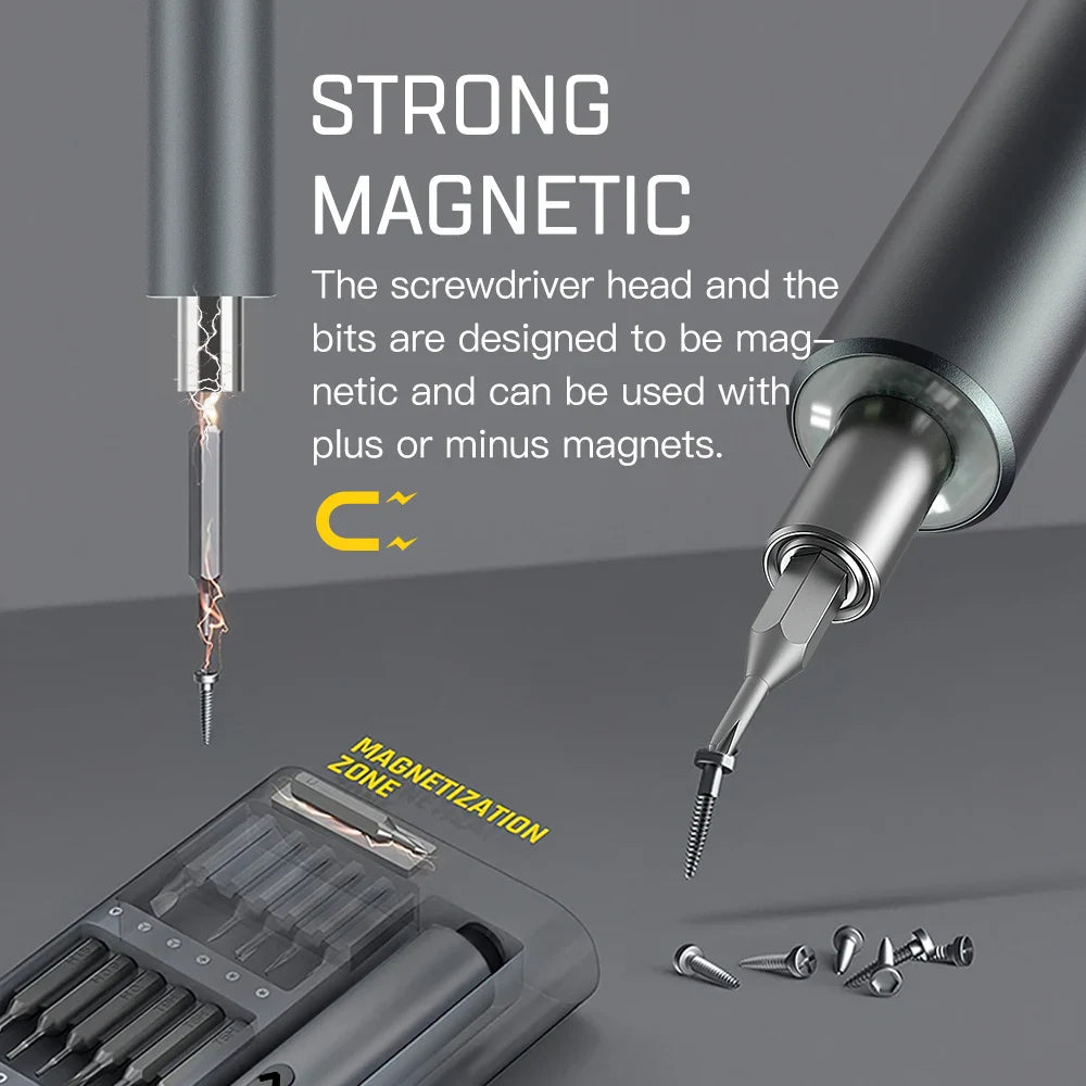51-in-1 Mini Rechargeable Electric Screwdriver Set — Precision Cordless Magnetic Repair Kit for Phones, Laptops & Electronics