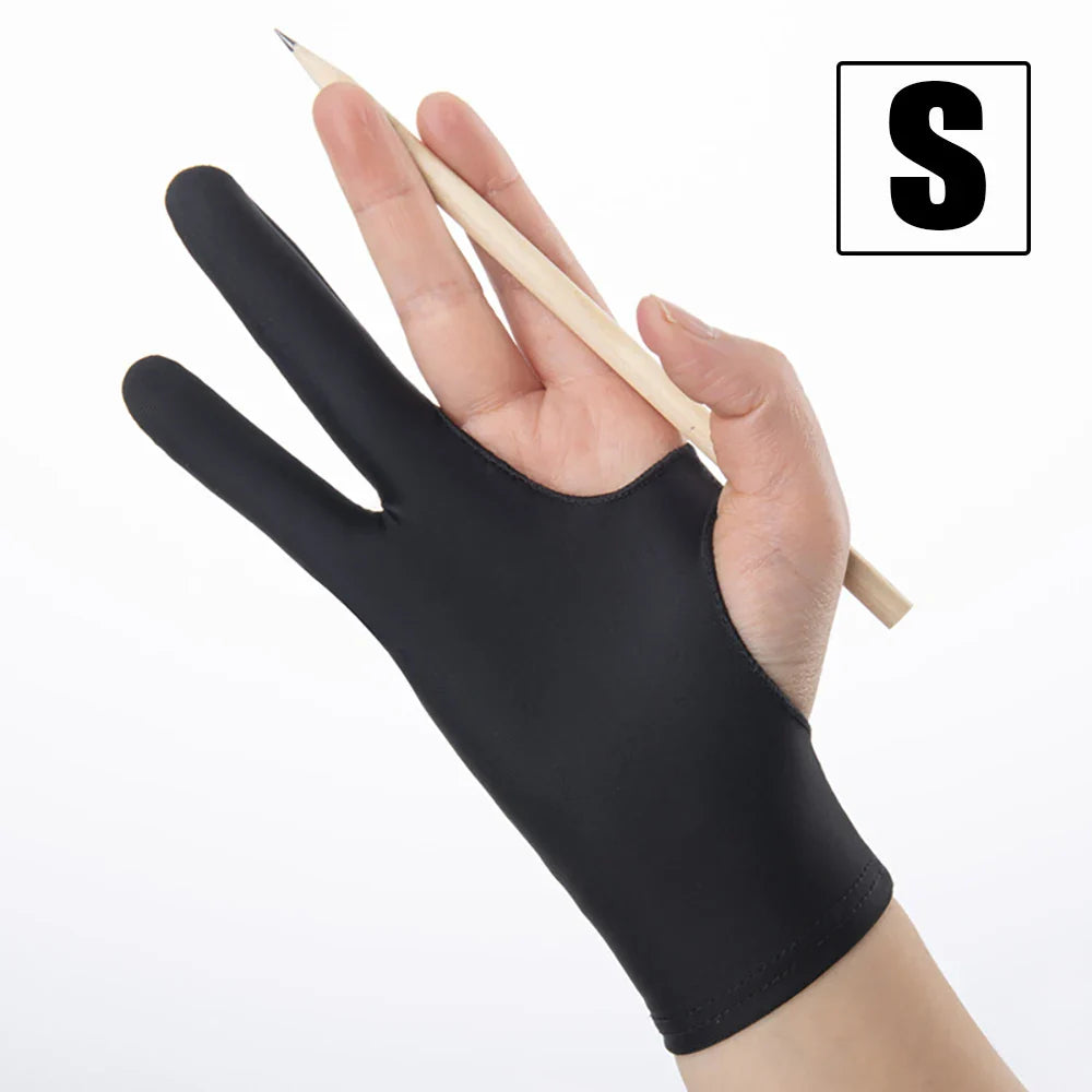 2-Finger Drawing Glove for Touchscreen Tablets & Phones – Anti-Sweat Anti-Fouling Stylus Glove for Digital Artists