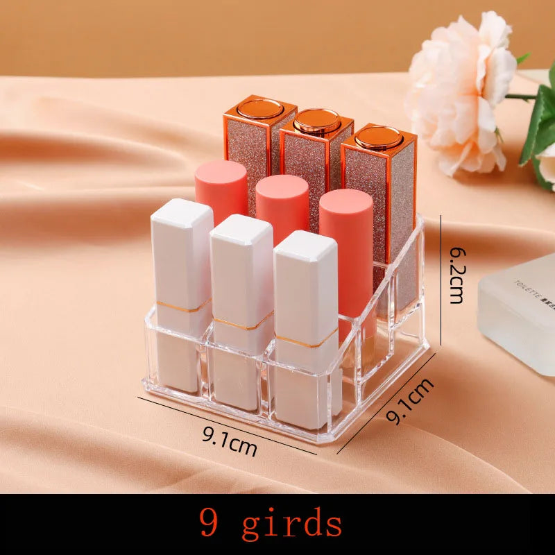 Clear Acrylic Makeup Brush Organizer – Transparent Cosmetic Holder for Lipstick, Brushes & Makeup Tools