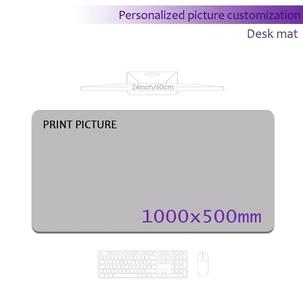 Custom Gaming Desk Mat – Personalized HD Mouse Pad Playmat, Multiple Sizes up to 1000x500mm (39.4x19.7 in) Non-Slip Rubber