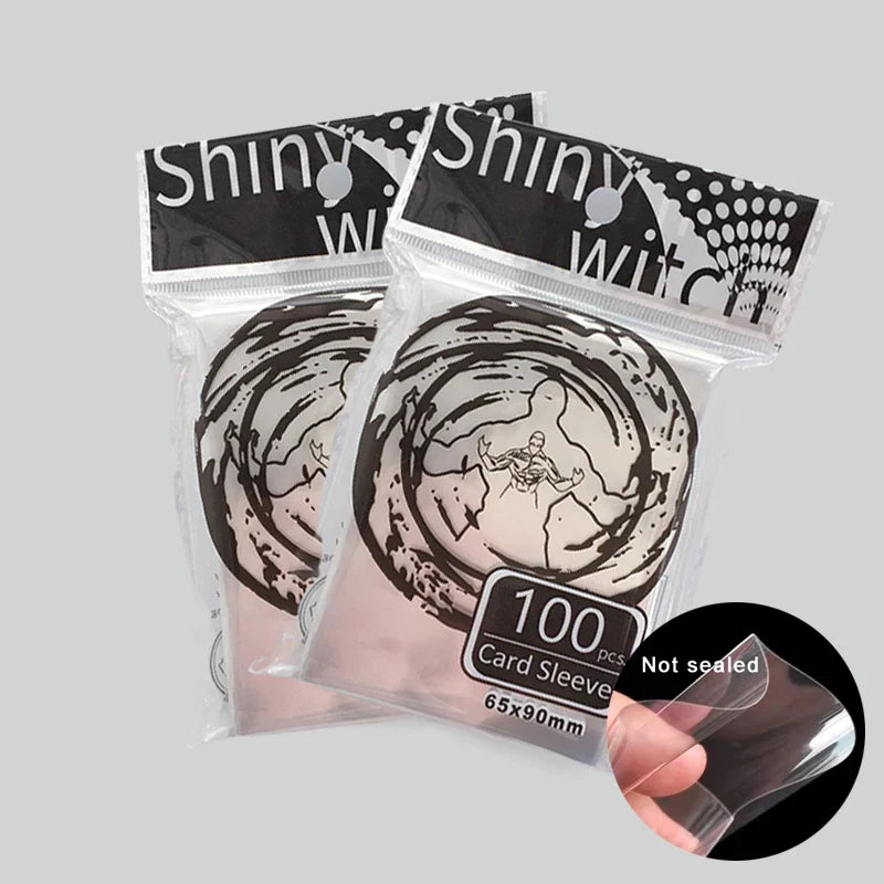 200pc (2 x 100) 65 x 90 mm (2.56 x 3.54 in) Clear Card Sleeves - Standard Trading Card Protectors for Magic, Pokemon, Yu-Gi-Oh & Board Games
