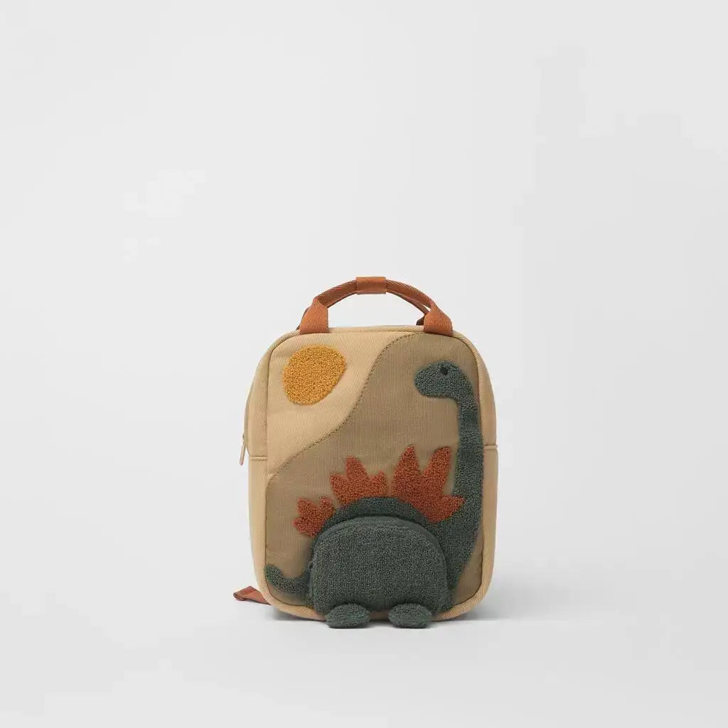 Cartoon Kids School Backpack for 4-6 Years, Nylon Zipper Two-Shoulder Bag