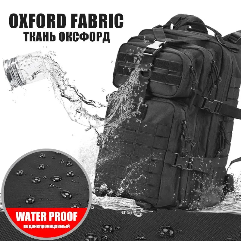 50L Tactical Backpack (≈3050 cu in) - EDC MOLLE Outdoor Travel, Trekking & Hunting Pack
