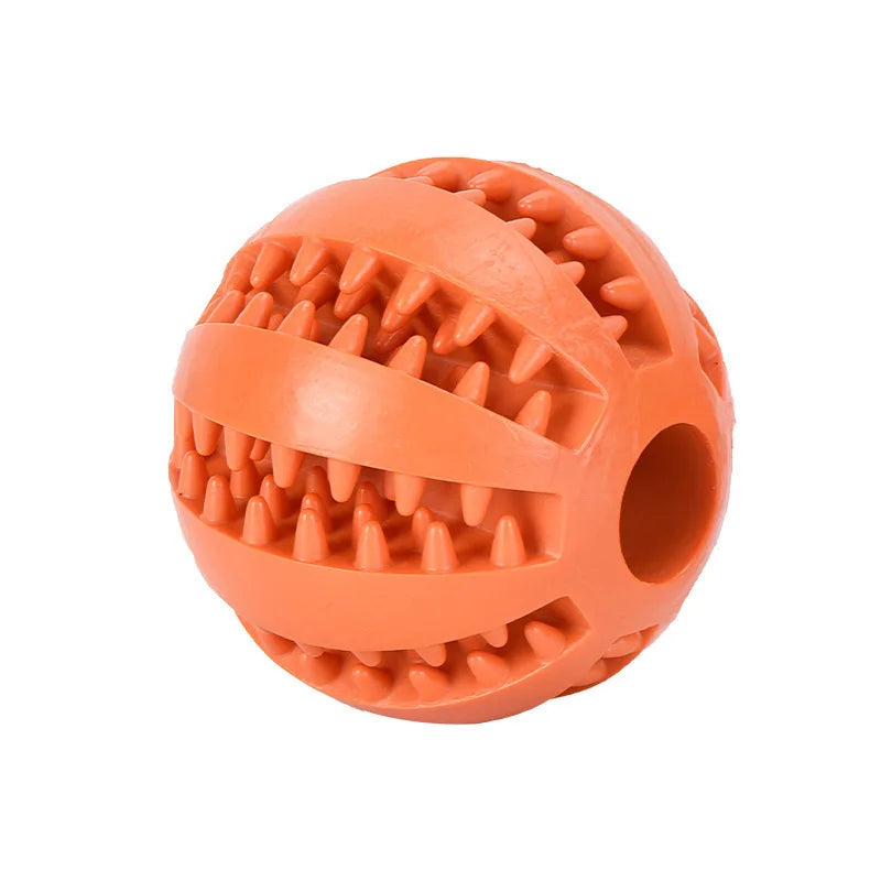 Interactive Rubber Dog & Cat Toy Ball, Puppy Chew Toy, Treat Feeder & Tooth-Cleaning Silicone Ball