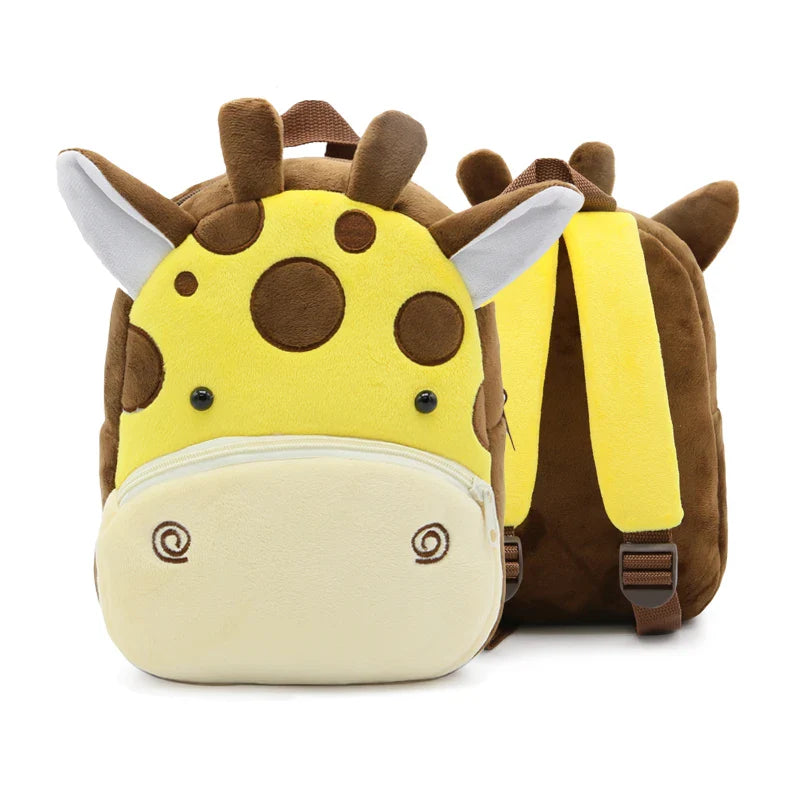 Cute Plush Animal Kids Backpack - Cartoon School Bag for Girls & Boys, Soft Preschool Backpack