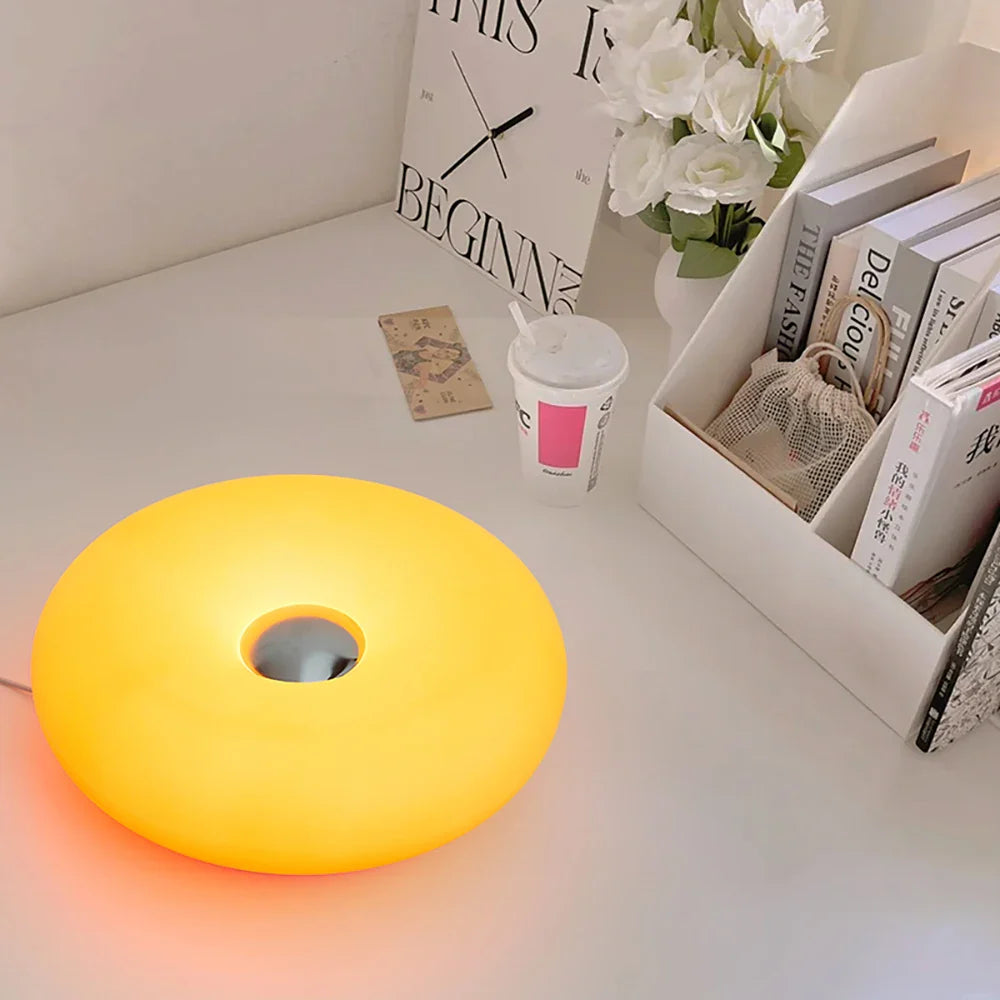 Bauhaus Donut Table Lamp USB LED Bedside Night Light for Bedroom Living Room Dining Room