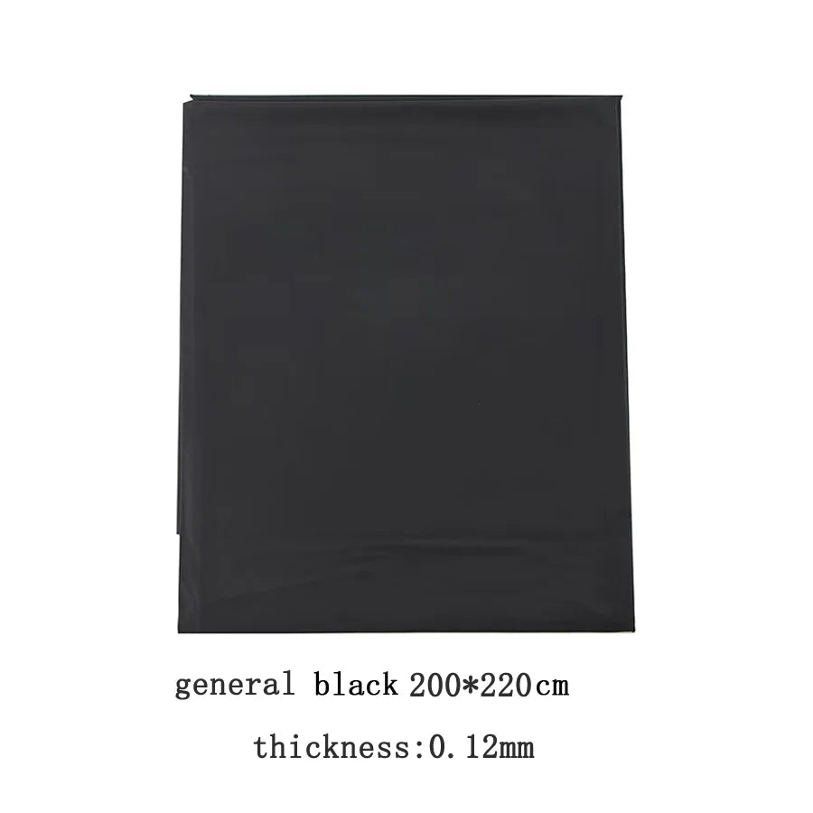 Black Waterproof PVC Bed Sheet – Oil-Resistant Thick Mattress Protector Fits 1.2 / 1.5 / 1.8 / 2.0 m Beds (220×130 / 220×160 / 220×200 cm | 86.6×51.2 / 86.6×63.0 / 86.6×78.7 in)