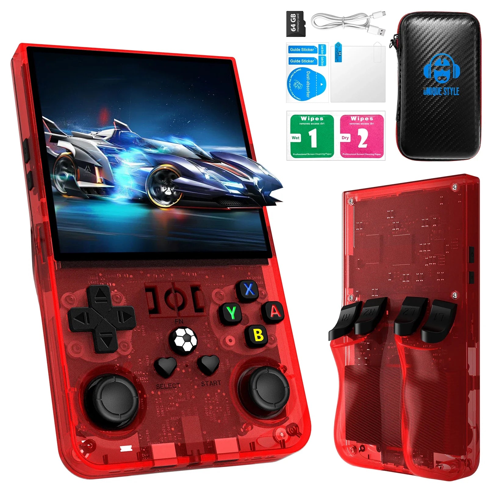 Portable Retro Handheld Game Console, 4.0-inch (10.16 cm) IPS 720x720, 64GB/128GB Storage, 18,000+ Classic Games