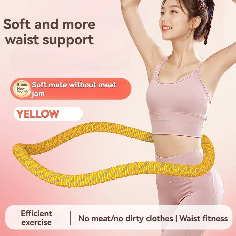 Weighted Soft-Padded Hula Hoop for Women - Waist Slimming & Core Workout, Home Fitness Hoop