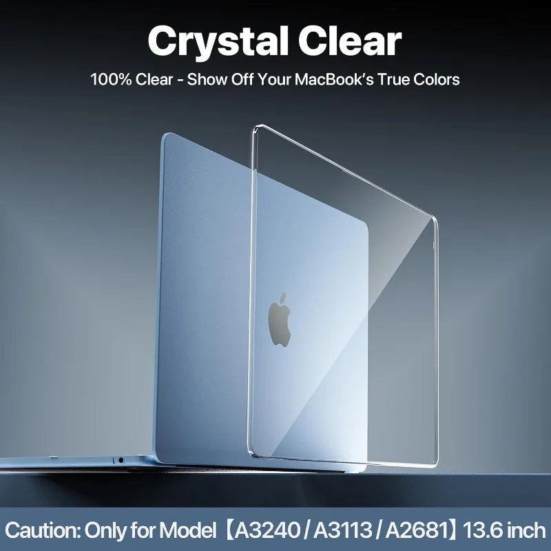Ultra-Clear Hard Shell Case for 13.6-Inch (34.5 cm) Laptop – Crystal-Clear Scratch & Impact Protective Cover