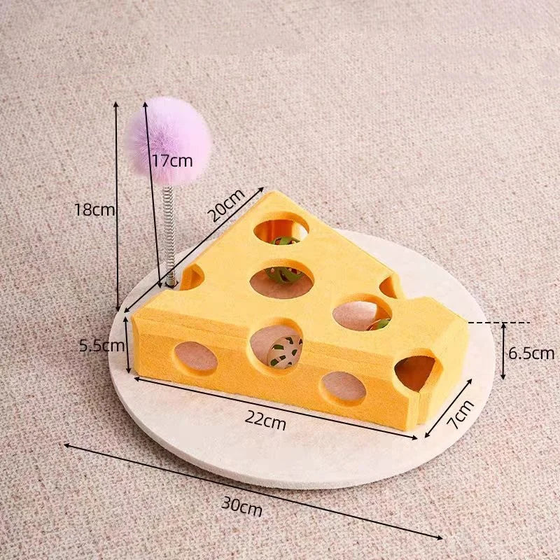 Interactive Cat Maze Toy with Bell Balls — Felt Tunnel Dig-Hole Puzzle for Kittens & Cats