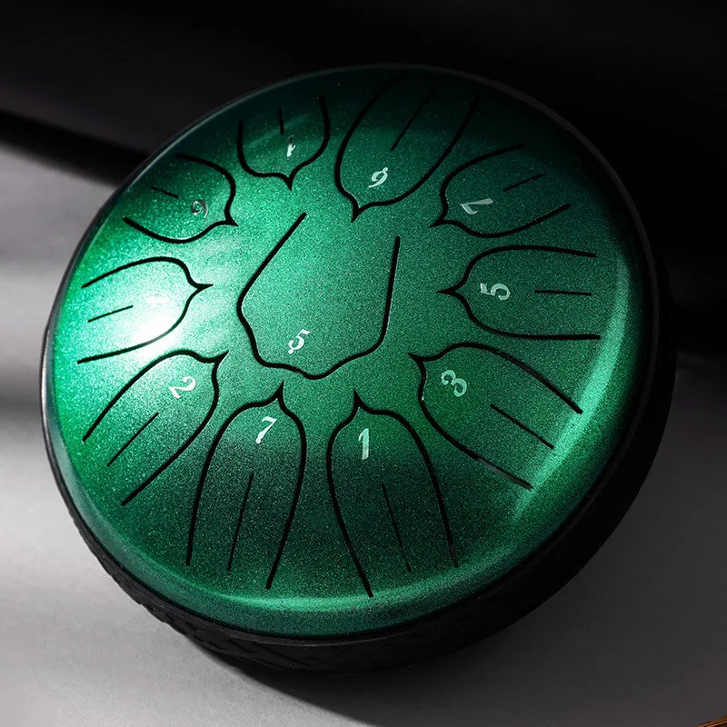 Steel Tongue Drum 6-Inch (14.5 cm) 11-Note D-Tone for Yoga, Meditation & Music Therapy