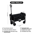 Collapsible Folding Beach Wagon Cart - Heavy-Duty Portable Utility Trolley for Camping & Outdoor (5-Inch Wheels)