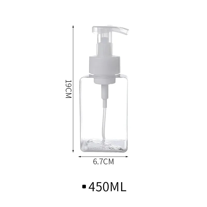 Foaming Pump Bottle Dispenser - 250 ml (8.5 fl oz) & 450 ml (15.2 fl oz), Portable Foam Soap Dispenser for Travel & Bathroom, Pack of 1-4