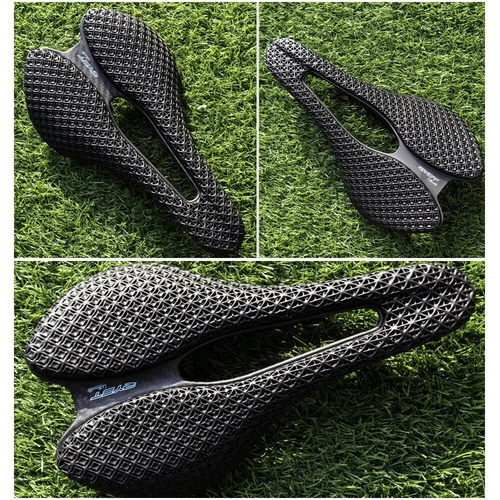 3D Printed Ultralight Carbon EVA Bike Saddle 245 x 145mm (9.65 x 5.71 in) for Road, MTB & Gravel