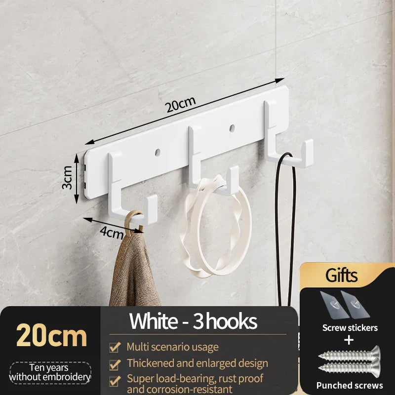 Heavy Duty Aluminum Wall Hooks for Coats & Bags, Entryway, Closet & Wardrobe Robe Hooks (1-3 Pack)