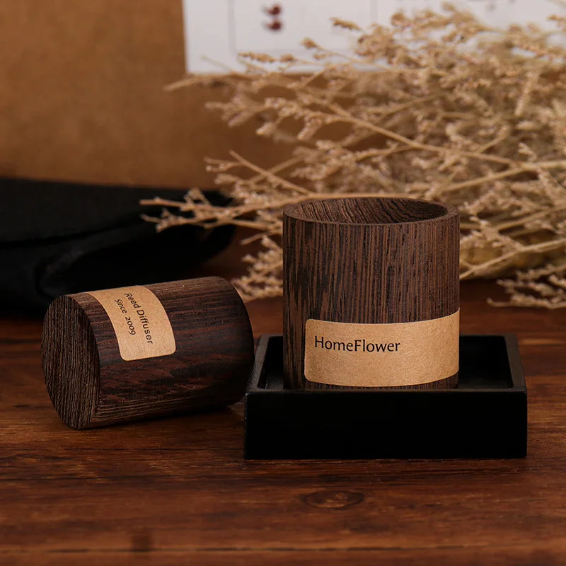 Black Walnut Wood Grain Essential Oil Aroma Diffuser – Ultrasonic Home Fragrance for Sleep & Relaxation