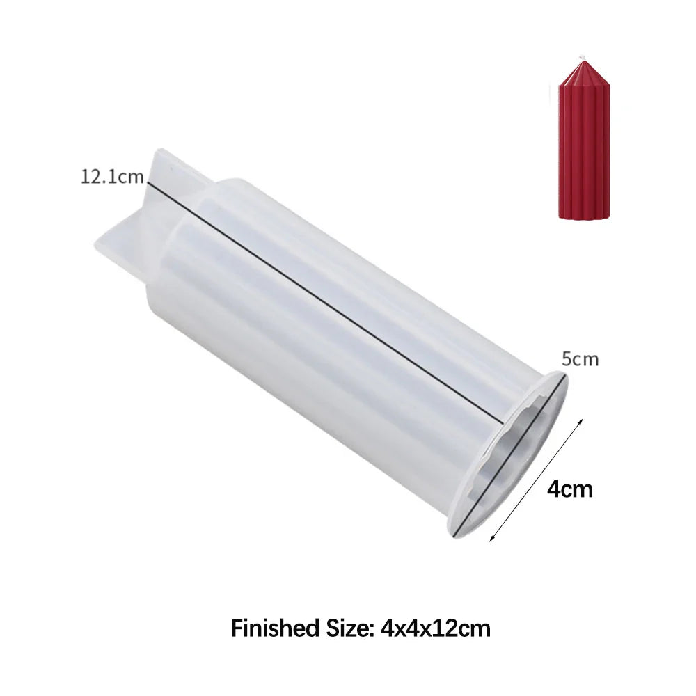 Cylinder Silicone Mold for 3D Scented Candle and Soap Making - DIY Resin, Wax & Plaster Crafts