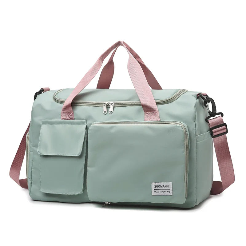 Carry-On Weekender Duffel Bag 35L – Travel Overnight Bag with Shoe Compartment and Wet/Dry Pocket for Women